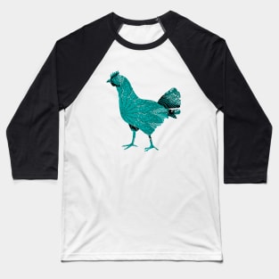 Chicken Lovers Artistic Chicken Baseball T-Shirt